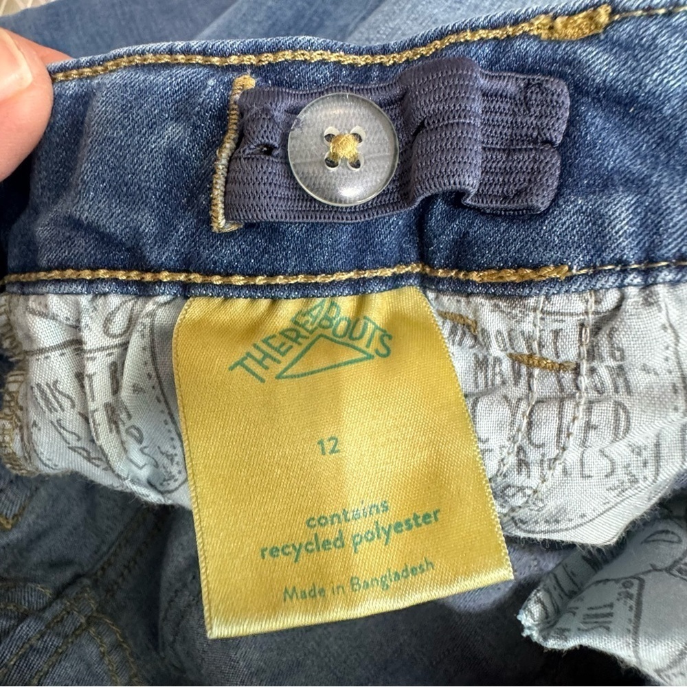 Thereabouts Girls Distressed Worn Condition Straight Leg Jeans - Picture 9 of 11